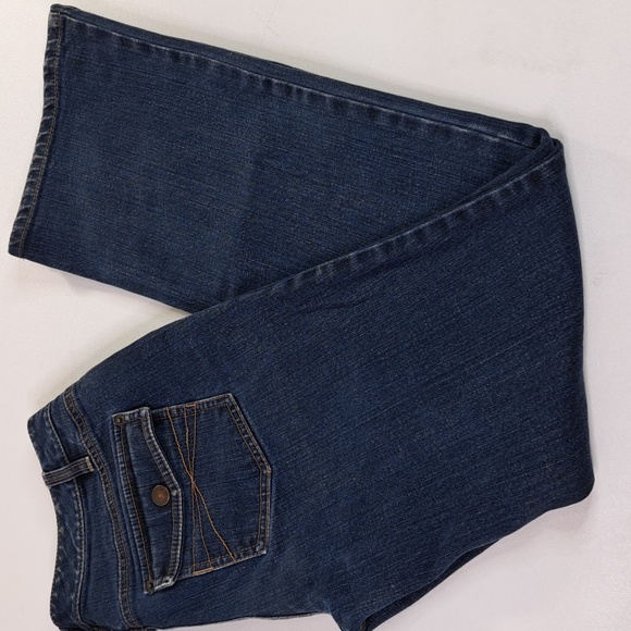 Loft Curvy Boot Blue Jeans Size 6 Snap Back Pockets - Picture 7 of 16